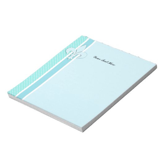 Bloc-note Fleur de Lis en bleu (Tourné)