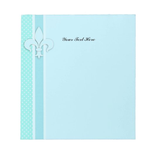 Bloc-note Fleur-de-Lis en bleu (Devant)