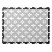 Bloc-note Fleur de Lis Motif, française, royale, blanche (Devant)