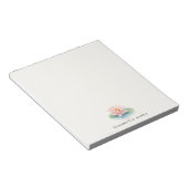 Bloc-note Fleur de Lotus Aquarelle Élégante Fille Simple (Incliné)