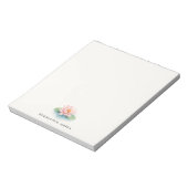 Bloc-note Fleur de Lotus Aquarelle Élégante Fille Simple (Tourné)