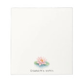 Bloc-note Fleur de Lotus Aquarelle Élégante Fille Simple (Devant)