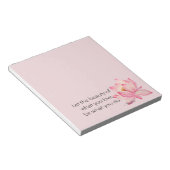 Bloc-note Fleur de lotus rose Citation de beauté de Rumi (Incliné)