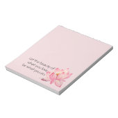 Bloc-note Fleur de lotus rose Citation de beauté de Rumi (Tourné)