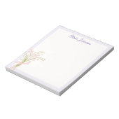 Bloc-note Fleur de Lys en aquarelle monogrammée florale (Tourné)