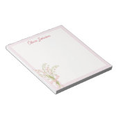Bloc-note Fleur de Lys en aquarelle monogrammée florale (Incliné)