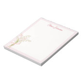 Bloc-note Fleur de Lys en aquarelle monogrammée florale (Tourné)