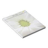 Bloc-note fleur de marguerite blanche pure (Incliné)