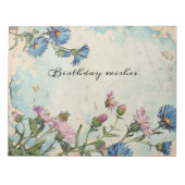 Bloc-note Fleur de naissance de l'aster bleu Septembre Cadre (Devant)