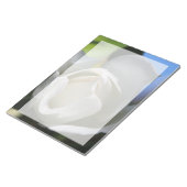 Bloc-note Fleur de rose blanche. Photographie florale. (Incliné)