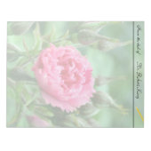 Bloc-note Fleur de rose rose, photographie florale. (Devant)