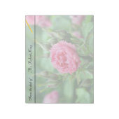 Bloc-note Fleur de rose rose, photographie florale. (Tourné)