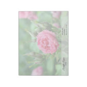 Bloc-note Fleur de rose rose, photographie florale. (Tourné)