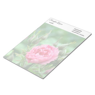Bloc-note Fleur de rose rose, photographie florale.