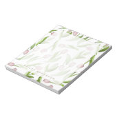 Bloc-note Fleur de tulipe rose botanique moderne personnalis (Tourné)