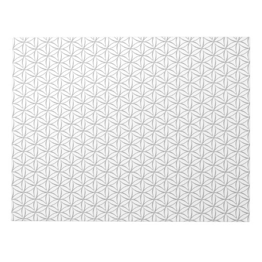 Bloc-note Fleur de vie / Blume des Lebens - motif d'argent (Devant)