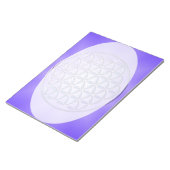 Bloc-note Fleur de vie / Blume des Lebens - timbre violet (Incliné)