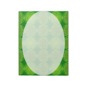 Bloc-note Fleur de vie - motif de timbre - vert (Tourné)