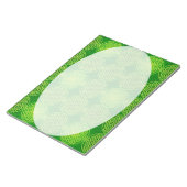 Bloc-note Fleur de vie - motif de timbre - vert (Incliné)