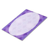 Bloc-note Fleur de vie - motif de timbre - violet (Incliné)