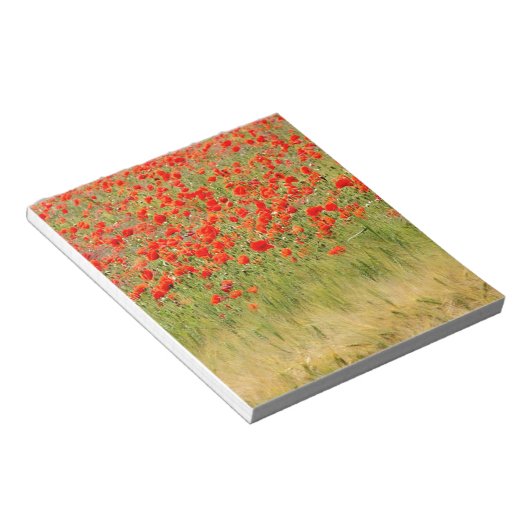 Bloc-note fleur d'été rouge (Incliné)