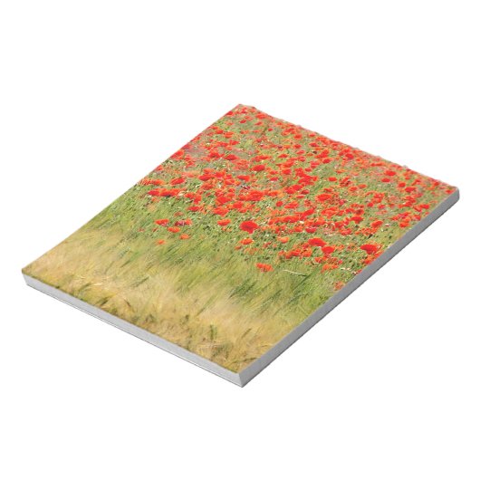 Bloc-note fleur d'été rouge (Tourné)