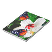 Bloc-note Fleur d'Hibiscus avec 2 papillons à ailes longues (Tourné)