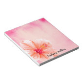 Bloc-note Fleur d'Hibiscus de Pêche rose Tropical (Incliné)