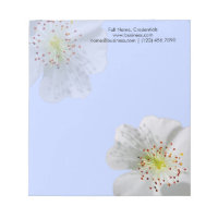 Fleur double blanche personnalisée, bleu clair