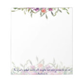 Bloc-note Fleur florale aquarelle fidèle   (Devant)