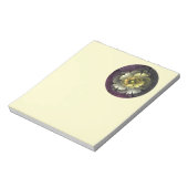 Bloc-note Fleur fractale grise de pourpre moderne abstraite (Tourné)