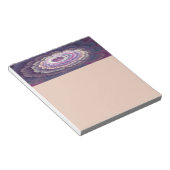 Bloc-note Fleur frappante abstraite fractale couleur rose (Incliné)