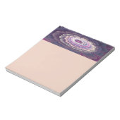 Bloc-note Fleur frappante abstraite fractale couleur rose (Tourné)