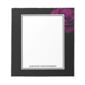 Bloc-note Fleur gothique de rose violet-rouge (Devant)