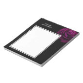 Bloc-note Fleur gothique de rose violet-rouge (Tourné)