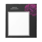 Bloc-note Fleur gothique de rose violet-rouge (Devant)