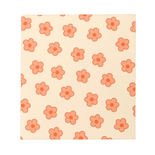 Bloc-note Fleur Hippie Orange Peach Preppie (Devant)