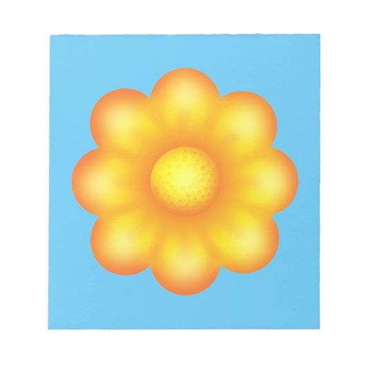 Bloc-note Fleur Jaune mignonne (Devant)