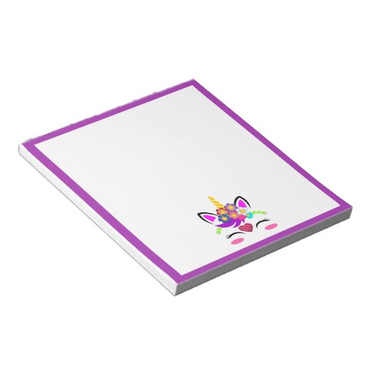 Bloc-note Fleur Licorne (Incliné)