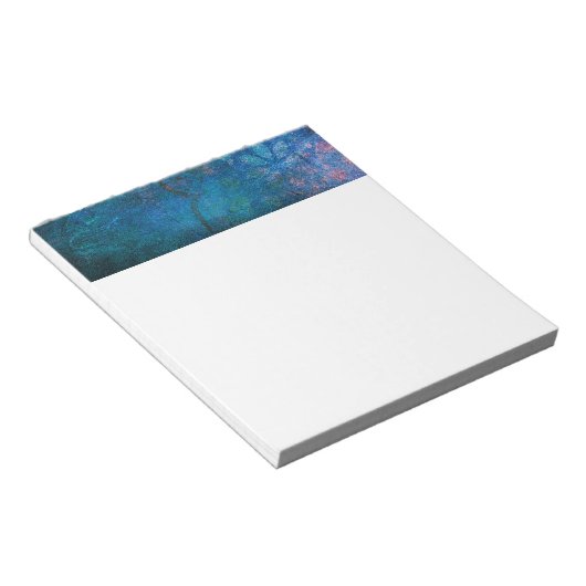 Bloc-note Fleur Lotus Élégante Turquoise et Verte (Incliné)