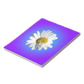 Bloc-note Fleur marguerite blanche Flore pourpre Bleu Dégrad (Tourné)