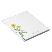 Bloc-note Fleur moderne aquarelle personnalisable de fleurs  (Incliné)