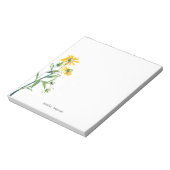 Bloc-note Fleur moderne aquarelle personnalisable de fleurs  (Tourné)