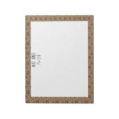 Bloc-note Fleur motif naturelle brun clair (Tourné)