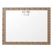 Bloc-note Fleur motif naturelle brun clair (Devant)