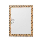 Bloc-note Fleur naturelle motif jaune brun (Tourné)