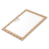 Bloc-note Fleur naturelle motif jaune brun (Incliné)