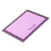 Bloc-note Fleur naturelle violette brun motif (Incliné)