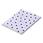 Bloc-note Fleur noire et blanche mignonne avec Arrière - pla (Tourné)