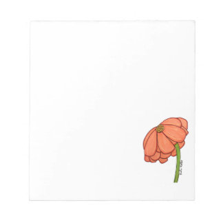 Bloc-note Fleur orange